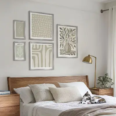 Bildergalerie-Set für die Wand mit skandinavischen Pflanzenmustern