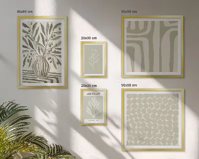 Bildergalerie-Set für die Wand mit skandinavischen Pflanzenmustern