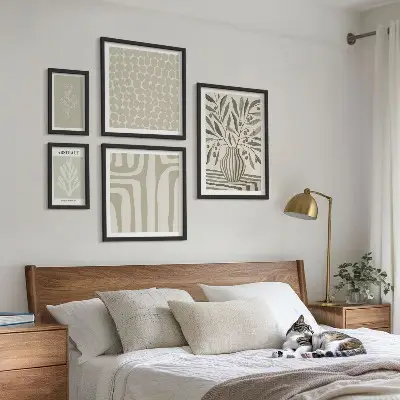 Bildergalerie-Set für die Wand mit skandinavischen Pflanzenmustern