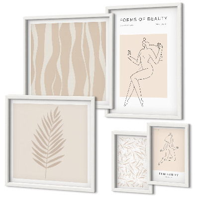 Bildergalerie-set für die wand Stilvolle Grafiken von Frauen und Pflanzen