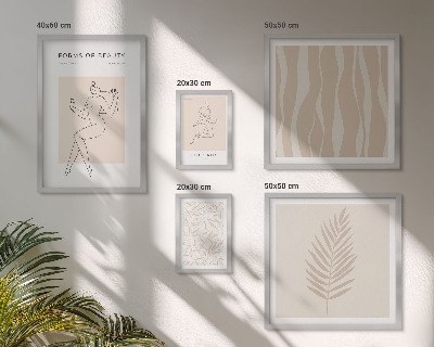 Bildergalerie-set für die wand Stilvolle Grafiken von Frauen und Pflanzen