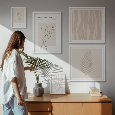 Bildergalerie-set für die wand Stilvolle Grafiken von Frauen und Pflanzen