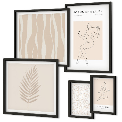 Bildergalerie-set für die wand Stilvolle Grafiken von Frauen und Pflanzen