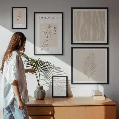 Bildergalerie-set für die wand Stilvolle Grafiken von Frauen und Pflanzen