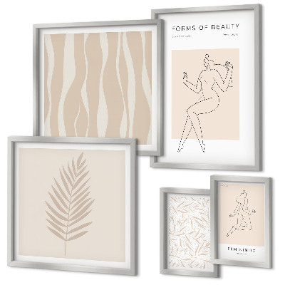 Bildergalerie-set für die wand Stilvolle Grafiken von Frauen und Pflanzen