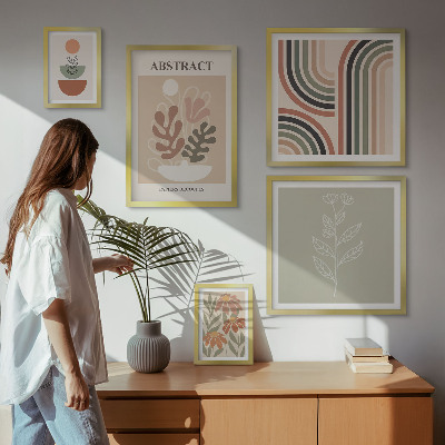 Modernes wandbilder-set Stilvolle Pflanzenabstraktionen