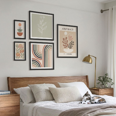 Modernes wandbilder-set Stilvolle Pflanzenabstraktionen