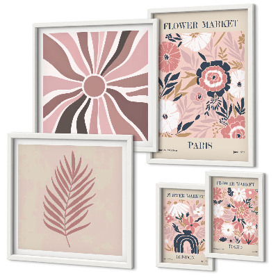 Bildergalerie-set für die wand Blumenmärkte im Boho-Stil
