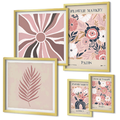 Bildergalerie-set für die wand Blumenmärkte im Boho-Stil