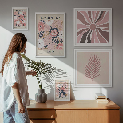 Bildergalerie-set für die wand Blumenmärkte im Boho-Stil