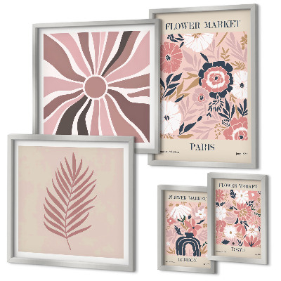 Bildergalerie-set für die wand Blumenmärkte im Boho-Stil