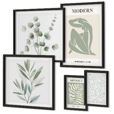 Bildergalerie-set für die wand Stilvolle dekorative Pflanzenmotive