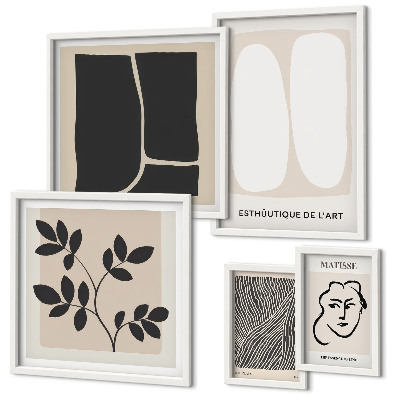 Modernes wandbilder-set Stilvolle, minimalistische Grafiklinien