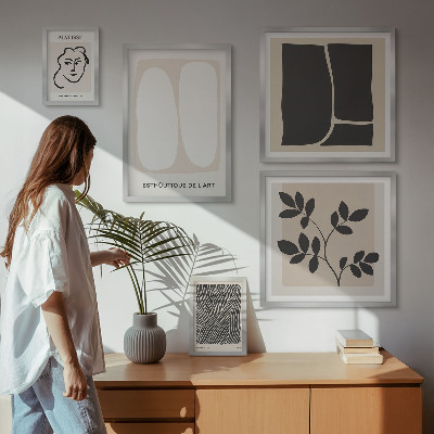 Modernes wandbilder-set Stilvolle, minimalistische Grafiklinien