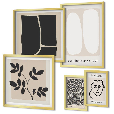 Modernes wandbilder-set Stilvolle, minimalistische Grafiklinien