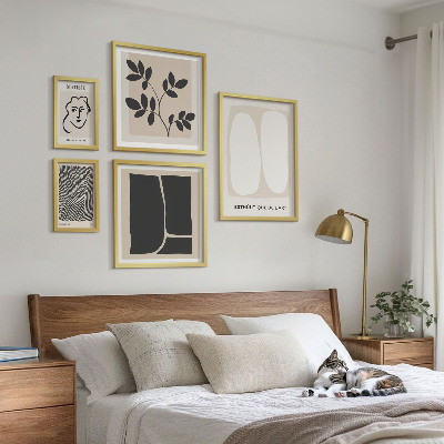 Modernes wandbilder-set Stilvolle, minimalistische Grafiklinien