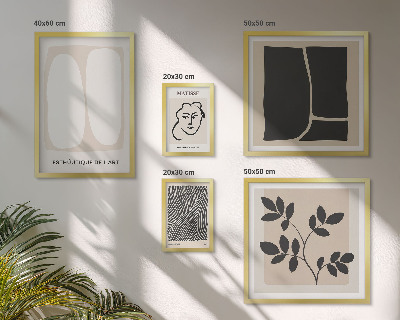 Modernes wandbilder-set Stilvolle, minimalistische Grafiklinien
