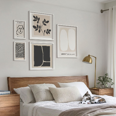 Modernes wandbilder-set Stilvolle, minimalistische Grafiklinien