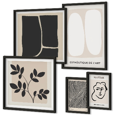 Modernes wandbilder-set Stilvolle, minimalistische Grafiklinien