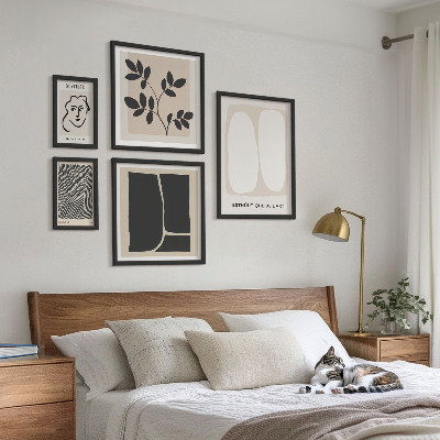 Modernes wandbilder-set Stilvolle, minimalistische Grafiklinien
