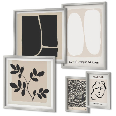 Modernes wandbilder-set Stilvolle, minimalistische Grafiklinien