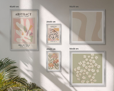 Bildergalerie-set für die wand Stilvolles Interieur mit abstrakten Blumen