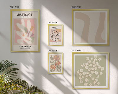 Bildergalerie-set für die wand Stilvolles Interieur mit abstrakten Blumen