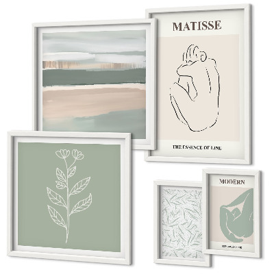 Modernes wandbilder-set Stilvolle Pflanzengrafiken