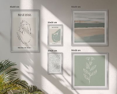 Modernes wandbilder-set Stilvolle Pflanzengrafiken