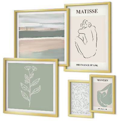 Modernes wandbilder-set Stilvolle Pflanzengrafiken