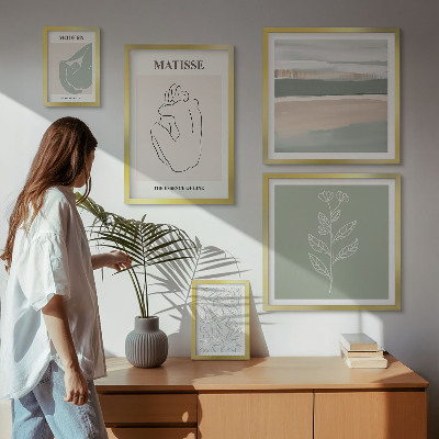 Modernes wandbilder-set Stilvolle Pflanzengrafiken