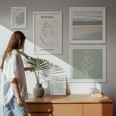 Modernes wandbilder-set Stilvolle Pflanzengrafiken