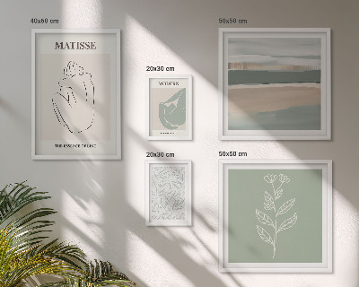 Modernes wandbilder-set Stilvolle Pflanzengrafiken