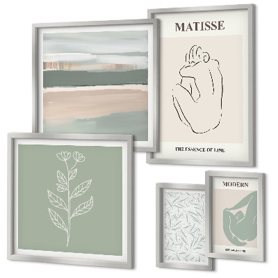 Modernes wandbilder-set Stilvolle Pflanzengrafiken