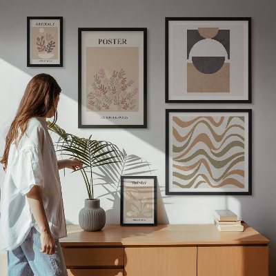Bildergalerie-set für die wand Stilvolle Pflanzenabstraktionen