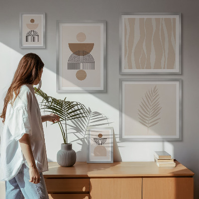 Modernes wandbilder-set Abstrakte Formen der Natur