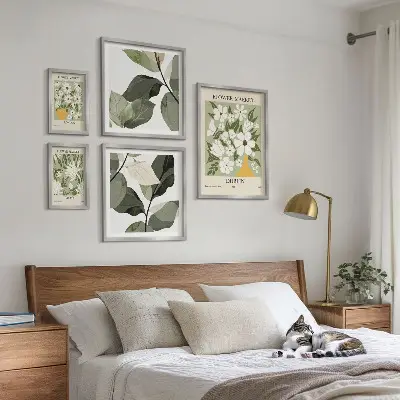 Bildergalerie-Set für die Wand mit Blumenmotiven aus London, Dublin und Tokio