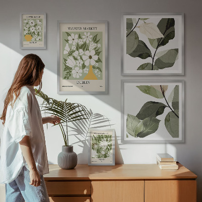 Bildergalerie-set für die wand Blumenmotive London Dublin Tokio