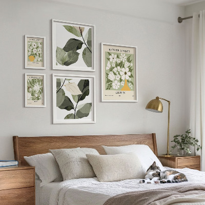 Bildergalerie-set für die wand Blumenmotive London Dublin Tokio