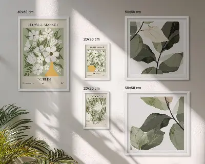 Bildergalerie-Set für die Wand mit Blumenmotiven aus London, Dublin und Tokio