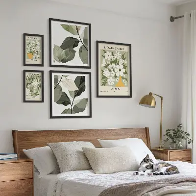 Bildergalerie-Set für die Wand mit Blumenmotiven aus London, Dublin und Tokio