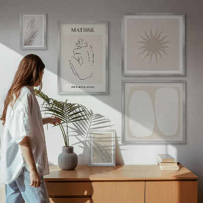 Modernes wandbilder-set minimalistische Formen im Boho-Stil