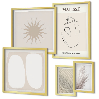 Modernes wandbilder-set minimalistische Formen im Boho-Stil