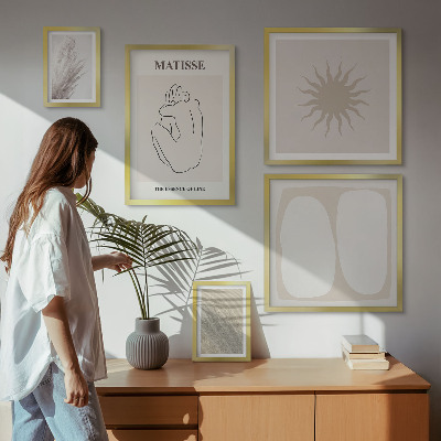 Modernes wandbilder-set minimalistische Formen im Boho-Stil