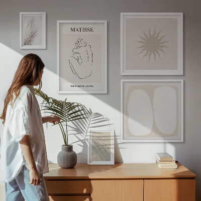 Modernes wandbilder-set minimalistische Formen im Boho-Stil