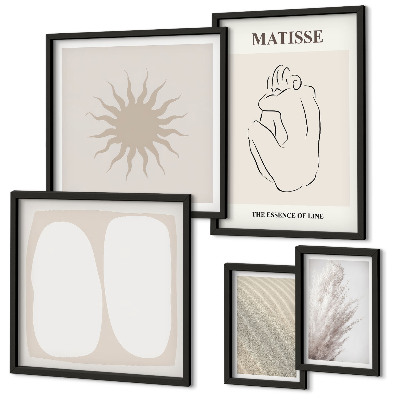 Modernes wandbilder-set minimalistische Formen im Boho-Stil