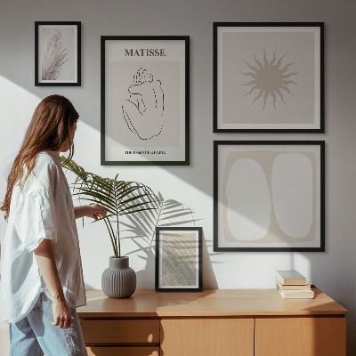 Modernes wandbilder-set minimalistische Formen im Boho-Stil