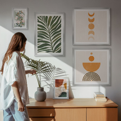 Bildergalerie-set für die wand Pflanzenmuster, Boho-Formen