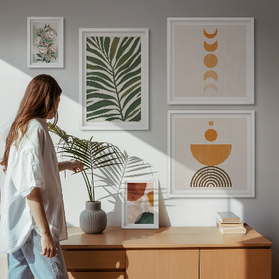 Bildergalerie-set für die wand Pflanzenmuster, Boho-Formen