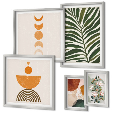 Bildergalerie-set für die wand Pflanzenmuster, Boho-Formen
